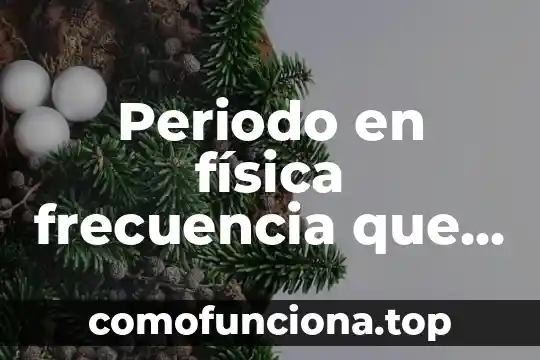 Que es el tree plan 3 Periodo en física frecuencia que es