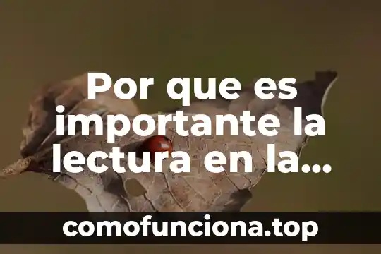 Por que es importante cuidar el medi ambiente 7 Por que es importante la lectura en la vida