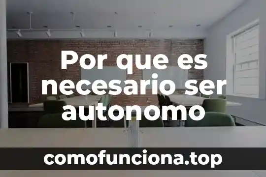 Pra ti que es ser mexicano 7 Por que es necesario ser autonomo