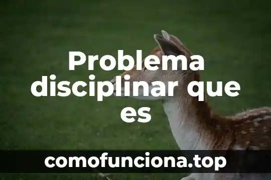 Que es el control del movimiento corporal 5 Problema disciplinar que es