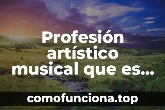 Figura musical negra que es 5 Profesión artístico musical que es y para que sirven