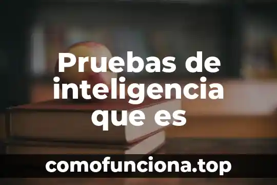 Que es la obtencion de pruebas en un juicio 6 Pruebas de inteligencia que es
