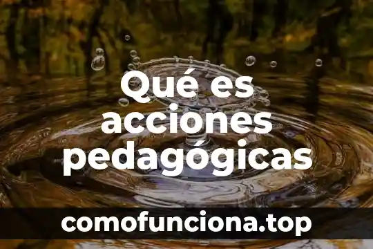 Que es una sociedad por acciones simplificada sas 3 Qué es acciones pedagógicas