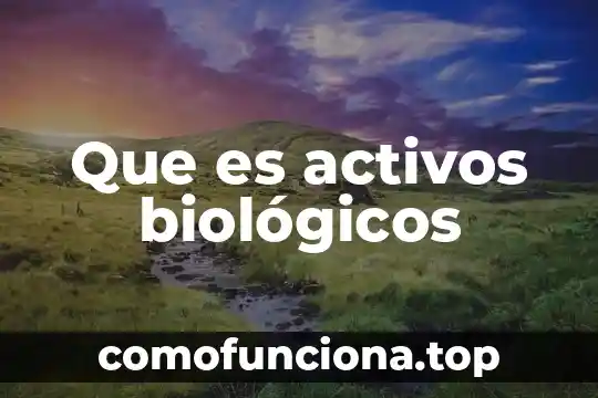 Control de activos fijos que es 7 Que es activos biol贸gicos