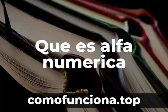 Que es seriue numerica 6 Que es alfa numerica