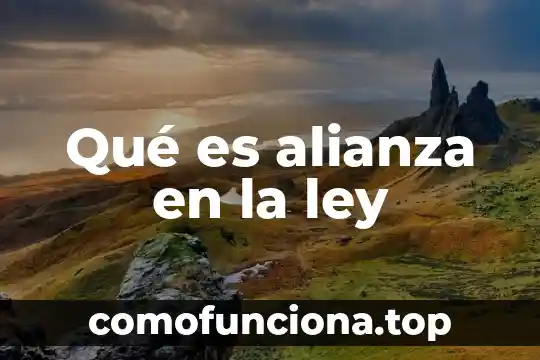 Que es una alianza en historia 3 Qué es alianza en la ley