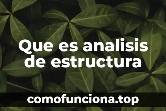 Que es el analisis de datos en una tesis 6 Que es analisis de estructura