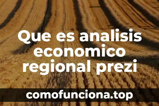 Que es un ente economico 5 Que es analisis economico regional prezi
