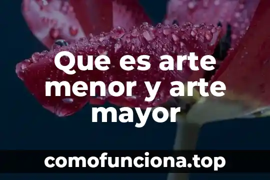 Alananza aquel que es mayor que yo 3 Que es arte menor y arte mayor