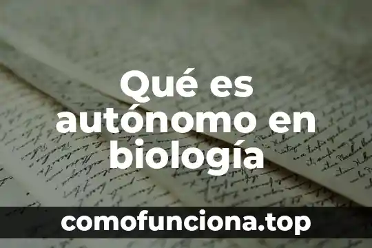 Qué es la poza genética biología 5 Qué es autónomo en biología