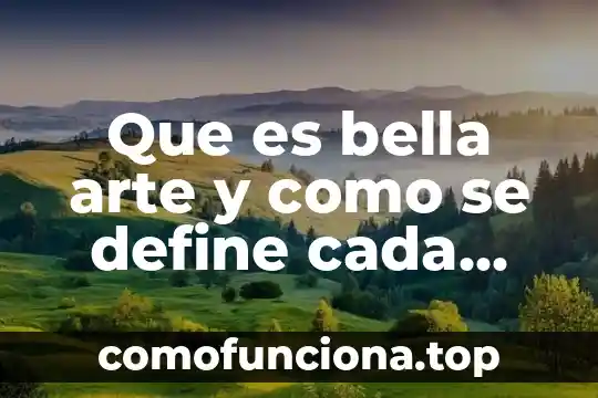Que es considerado una bella arte 5 Que es bella arte y como se define cada una