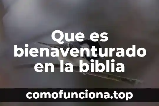 Que es ser italic 3 Que es bienaventurado en la biblia