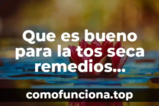 Que es bueno para el vomito remedios caseros 5 Que es bueno para la tos seca remedios caseros