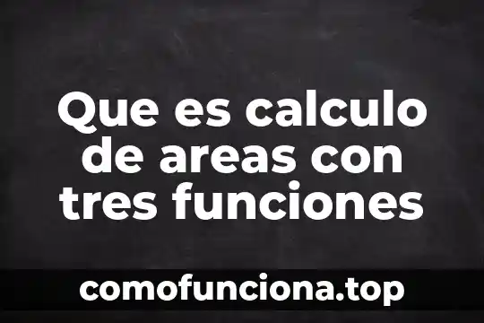 Why que es 8 Que es calculo de areas con tres funciones