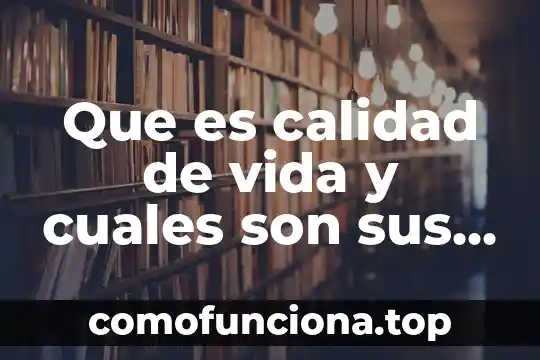 Que es el arte y cuales son las bellas artes 8 Que es calidad de vida y cuales son sus indicadores
