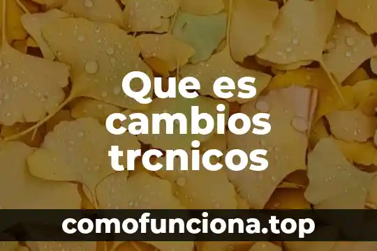 Que es cambios fisiologicos en la adolescencia 4 Que es cambios trcnicos