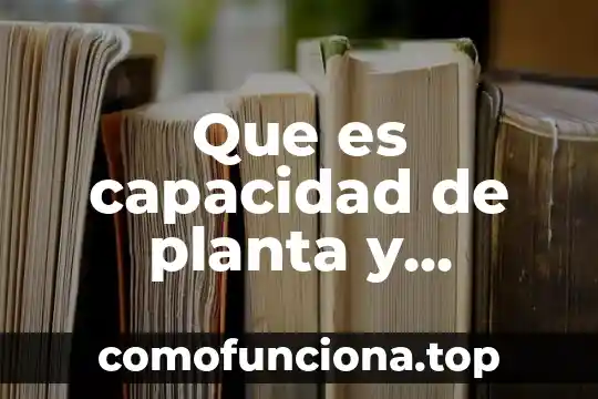 Balanceo de línea por qué es importante 7 Que es capacidad de planta y balanceo de lineas