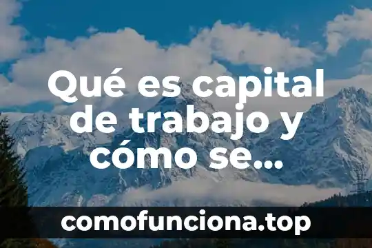 Que es la tesis en un trabajo de investigacion 6 Qué es capital de trabajo y cómo se compone