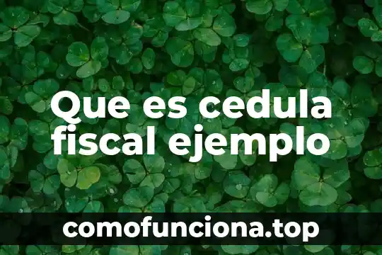 Que es nombre de registro segun cedula en sader 5 Que es cedula fiscal ejemplo