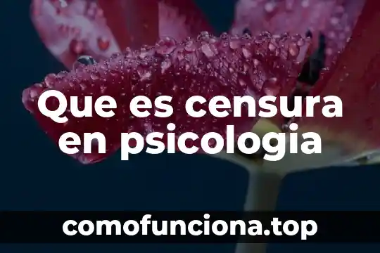 Que es gestion en mantenimiento 3 Que es censura en psicologia