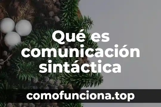 Que es modelo de la comunicacion 7 Qu茅 es comunicaci贸n sint谩ctica