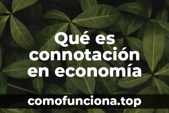 Que es la inversion extranjera directa en economia 6 Qué es connotación en economía