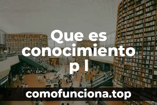 Qué es lo que distingue a un conocimiento 4 Que es conocimiento p l
