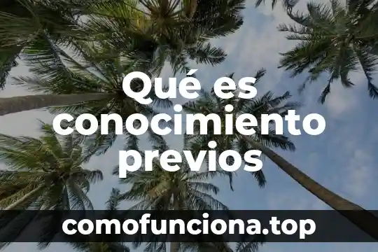 Qué es lo que distingue a un conocimiento 6 Qué es conocimiento previos