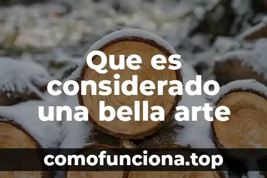 Que es la pintura como bella arte 4 Que es considerado una bella arte
