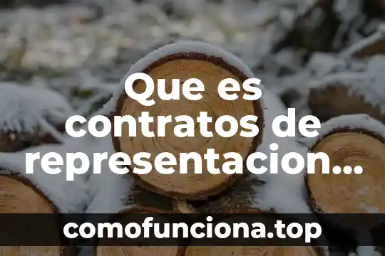 Qué es la representación gráfica 6 Que es contratos de representacion escenica
