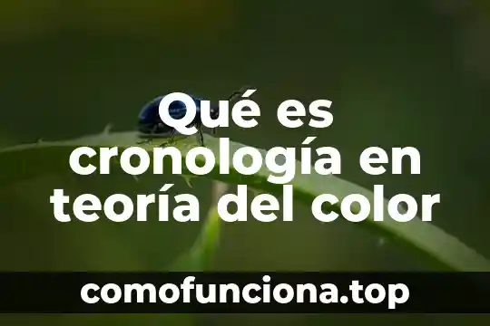 Qué es la teoría del parentaje 8 Qué es cronología en teoría del color