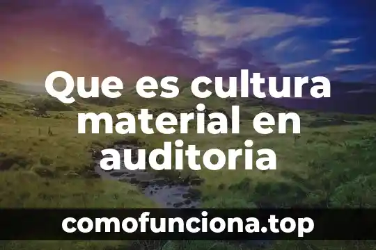 Qué es la cultura física en educación física 4 Que es cultura material en auditoria
