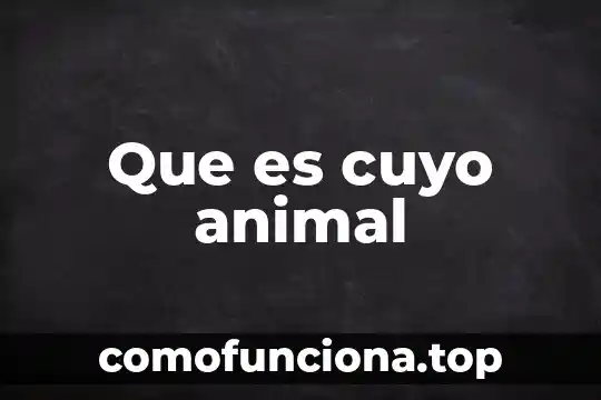 Que es un carnero animal 4 Que es cuyo animal