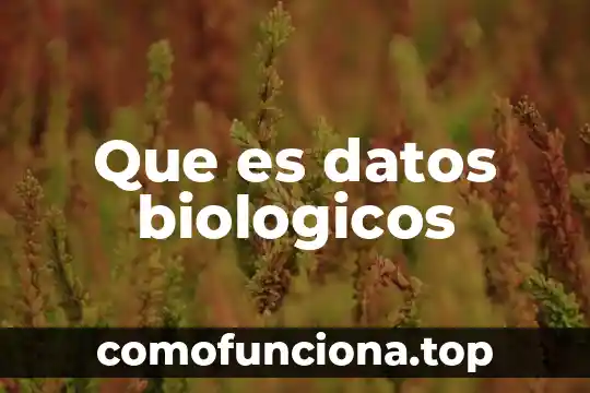 Que es un documento con datos bancarios 3 Que es datos biologicos
