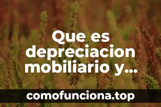 Número internacional normalizado del libro que es 7 Que es depreciacion mobiliario y equipo en contabilidad