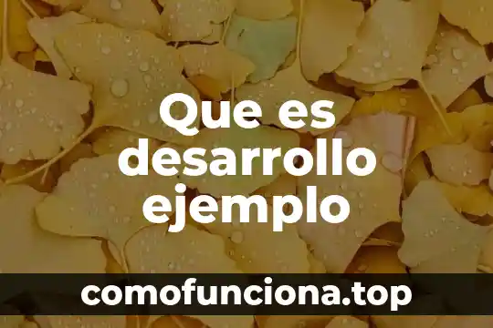Que es etnia ejemplo 5 Que es desarrollo ejemplo