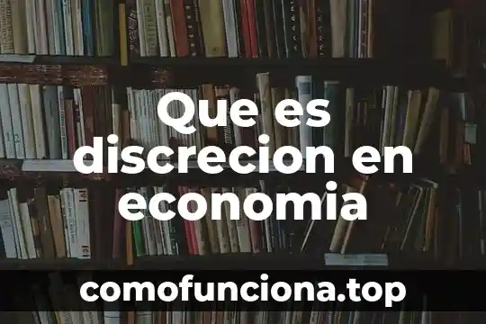 Qué es una teoría economía 3 Que es discrecion en economia