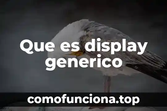 Softwares de cad que es 6 Que es display generico