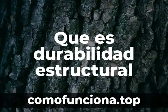 Que es una barra estructural 6 Que es durabilidad estructural