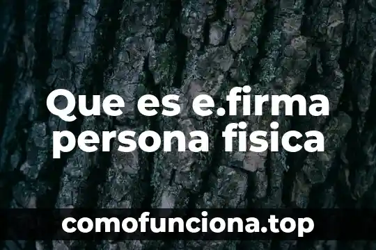Que es pisotear a una persona 7 Que es e.firma persona fisica