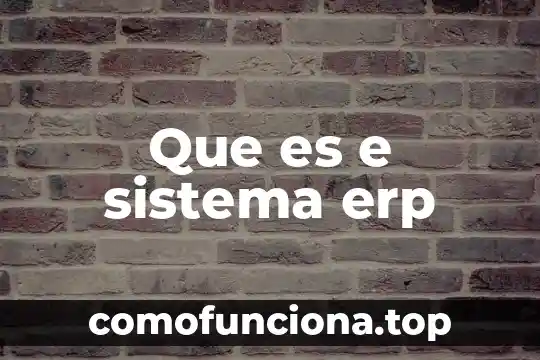 Que es un erp de ventas 5 Que es e sistema erp