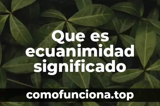 Que es refulgente significado 6 Que es ecuanimidad significado