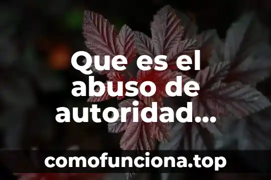 Qué es el abuso sexual infantil definición para niño 4 Que es el abuso de autoridad segun el codigo penal