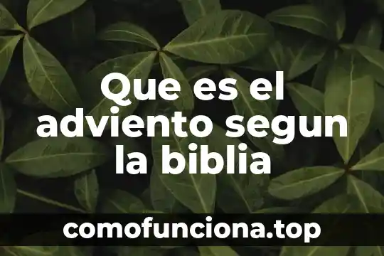 Que es ser entendido segun la biblia 8 Que es el adviento segun la biblia