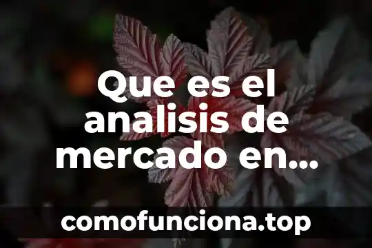 Que es el mercado del arte 5 Que es el analisis de mercado en finanzas