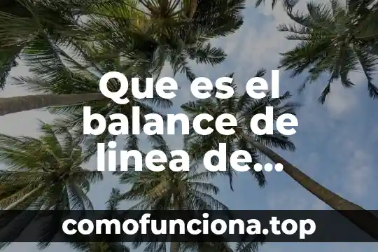 Que es un balance general nif 3 Que es el balance de linea de produccion