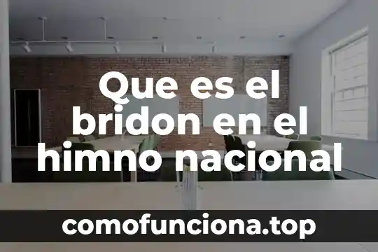 Significado de que es un problema a nivel nacional 3 Que es el bridon en el himno nacional