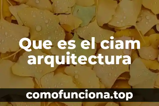 Que es arquitectura aberrante 6 Que es el ciam arquitectura