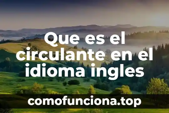 Que es i love dentro del idioma ingles 3 Que es el circulante en el idioma ingles