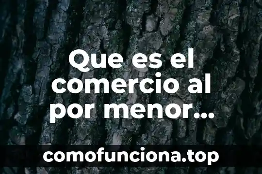 Stocking que es comercio internacional 6 Que es el comercio al por menor ejemplos de empresas